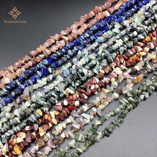 Irregular Freeform Natural Chip Gravel Beads Stone Amethysts Tiger Eye Bead For Jewelry Making 5-8mm Diy Necklace 30inches