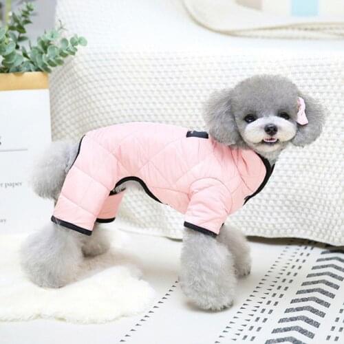 Elegant Pet Apparel Solid Color Keep Warmth Four-leg Fashion Pet Dogs Coat Clothes Winter