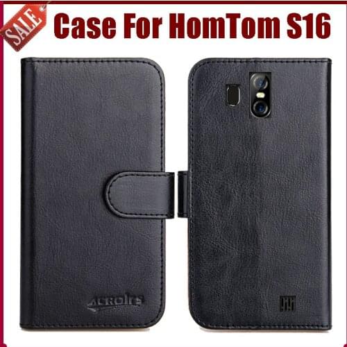 Hot Sale! HomTom S16 Case New Arrival 6 Colors High Quality Flip Leather Protective Cover For HomTom S16 Case