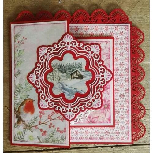 JMCRAFT 2021 Sonw Flake Lace Greeting Card Metal Cutting Dies DIY Scrapbook Handmade Paper Craft Metal Steel Template Dies