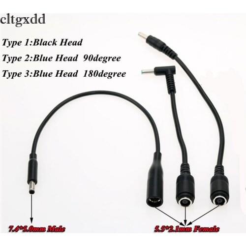 Cltgxdd DC Cable Power Adapter 7.4*5.0mm Female to 4.5*0.6mm Male Plug Connector for HP Dell Laptop Notebook,90/180 Degree