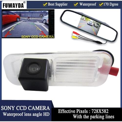 FUWAYDA SONY HD Auto Parking Assistance rearview camera 4.3"monitor+Car Rear view Camera with parking lines for Kia K2 RIO Sedan