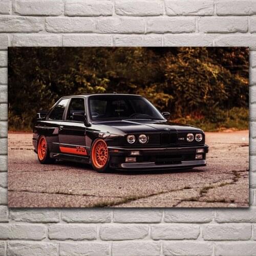 Cool black M3 classic sport car artwork fabric poster living room home wall decorative canvas silk art print