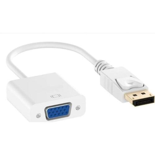 Male Display Port DP to VGA Female Adapter Cable DisplayPort to VGA Converter Cable For Projector DTV TV HDVD Player 1080P