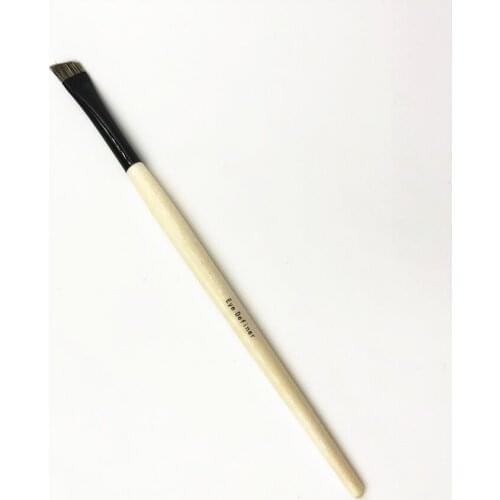 Natural Horse Hair Long Handle BB Eye Definer Makeup Brush Angled Eye Shadow Brush Cosmetic Tool