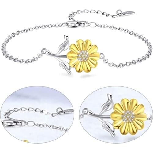 Newest Fashion Sunflower Bracelet Jewelry For Ladies Summer Jewelry