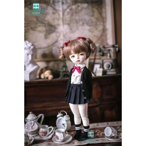 BJD doll clothes student suit fits 27cm-30cm 1/6 BJD doll fashion knit cardigan pleated skirt shirt socks