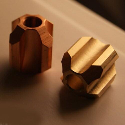 Brass/Titanium Alloy Cross Knife Beads Rope Cord EDC Copper Paracord Bead Pendant