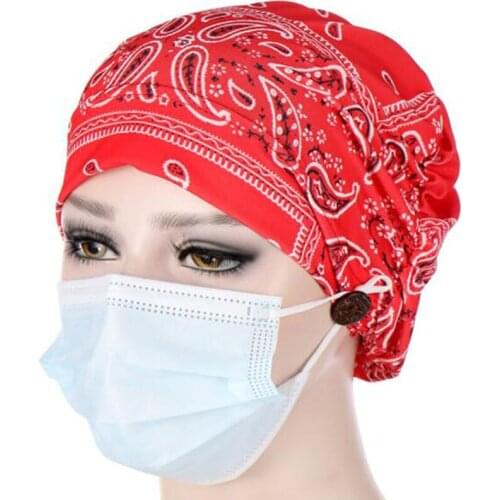 Casual Women Turban Head Wrap Hat With Button Headwear Headscarf Bonnet Inner Hijabs Cap Muslim Hijab Chemo Hats Turbantes Caps