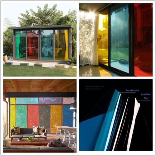 SUNICE Multi-Color to Choice Decorative Window Film Window Tint home store Glass Sticker Solar Tint 5 Sheet Same Color A4 Pack