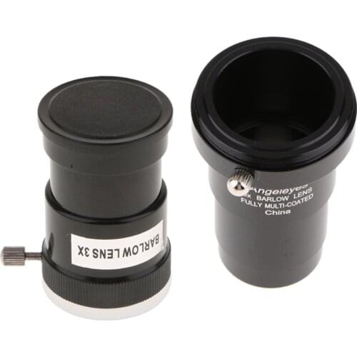 1.25 Inch 5X 3X Barlow Lens Telescope Eyepiece Set for Celestron Astronomy Photography Accessory Fully Coated M42 Thread
