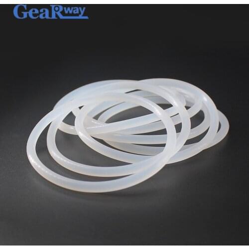 Gearway O Ring Seal 3.55mm CS Food Grade Semitransparent Silicon O Ring Sealing Gasket 132/136/140/145/185/190mm ID