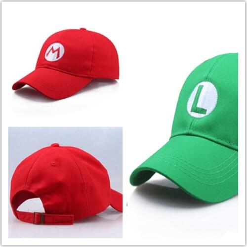 Japan Anime Game Super Luigi Bros Sun Hat Cartoon Cute Cosplay Costumes Accessories Baseball Cap Fancy Gift
