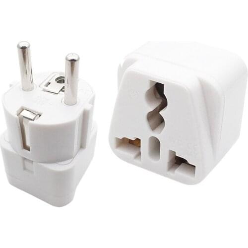 10pcs/Lot EU4.8mm Germany France Indonesia South Korea US UK Swiss Italy Japan India Israel Travel Adaptor Plug 16A/250V