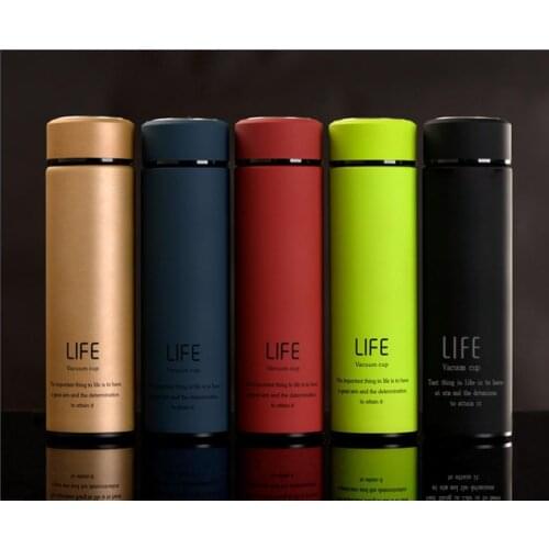 500ml Rubber Paint Vacuum Flask Thermos Bottle With Tea Mesh Water Cup Keep Cold Warm