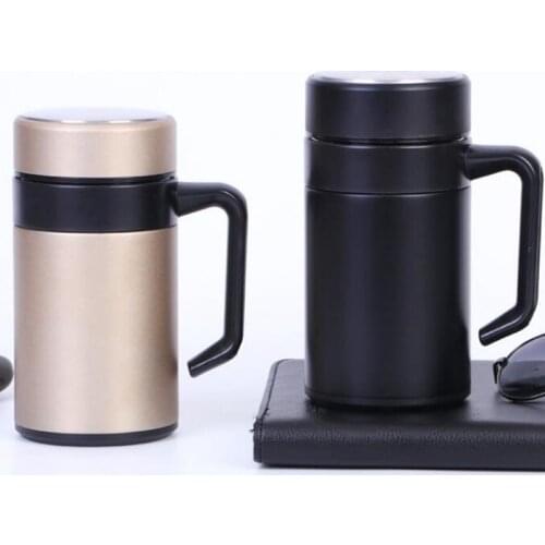 500ML Thermal Mug Stainless Steel Vacuum Flasks with Handle Thermocup Office Thermoses for Tea Insulated Cup