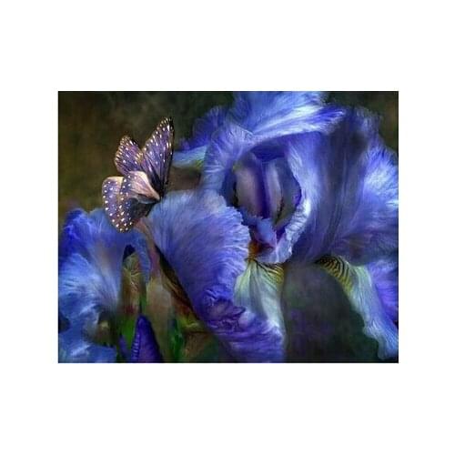 Diamond Mosaic Rushed Needlework Diamond Painting 2017 New Arrive Pasted For round Drill Butterfly Flowers Free Shipping