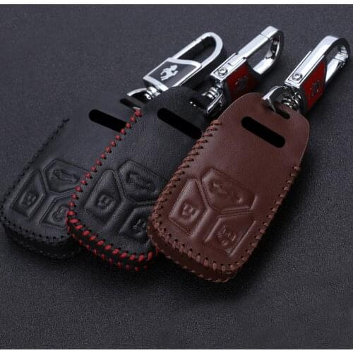 Real Leather Car Key Case Cover For Audi A1 A3 BP 8V 8L A5 A6 C8 C5 C6 A4L S5 A4 B5 B6 B7 B8 B9 A7 A8 Quattro Q2 Q3 Q5 Q7 Q8 TT