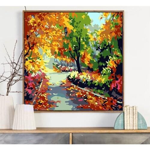 Digital Painting Art Digital Painting Mangrove Country Road View Living Room Modern Romantic Jungle Digital Oil Painting