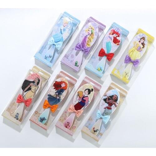 Disney new childrens doll accessories girl hairdressing comb cartoon air cushion comb bow tie airbag comb gift packaging comb