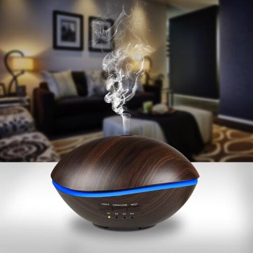Essential oil diffuser, ultrasonic humidifier, automatically shuts off without water, and has seven-color ambient light