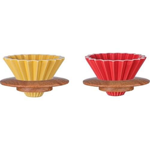 Espresso Coffee Filter,Ceramic Pour Over Coffee Maker with Stand V60 Funnel Dripper,Coffee Accessories