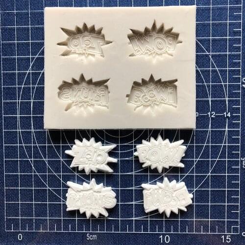 Cake Tool 1 pc zap pow cloud Silicone Mould Sugarcraft Chocolate fondant tool sugarcraft mold