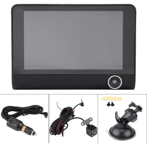 Dropshipping Rear Camera 4 Inch 1080P 3 Lens Car DVR Video Driving Recorder Dash Camera Rearview Cameras Night Vision
