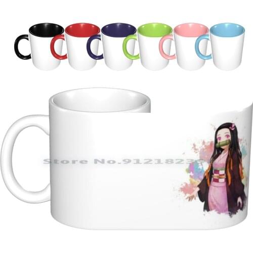 Nezuko Demon Ceramic Mugs Coffee Cups Milk Tea Mug Demon Demon Demon Logo Demon Anime Demon Japan Demon Manga Demon Action