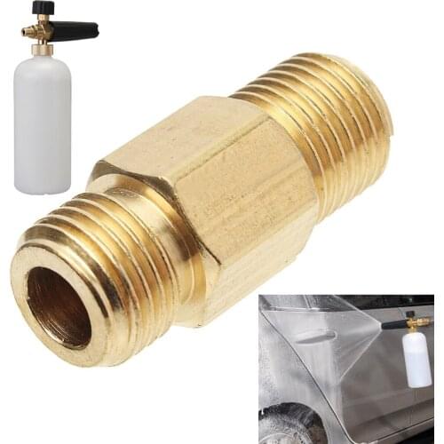 1pc New G1/4" Brass Pressure Washer Snow Foam Lance Adapter Connector 34*12.75mm