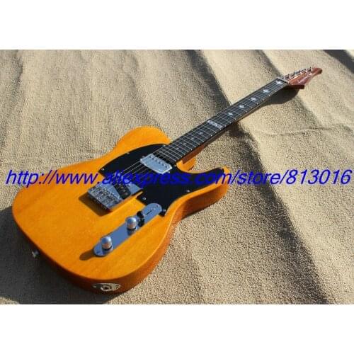 Hot ! custom-made electric guitar TL model leaf inlay on fingerboard, locking tuners, chrome parts
