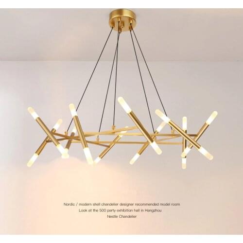 Postmodern Lustre Creative Art Chandelier Lighting Nordic Retro Designer LED Chandelier Kitchen Living Room Restaurant HangLamp