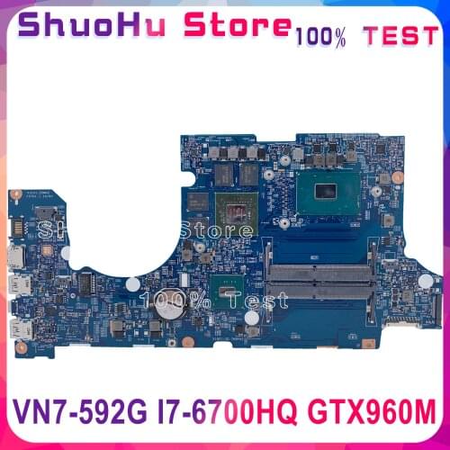 KEFU 14302-1M Motherboard For Acer Aspire VN7-592 VN7-579 VN7-579G VN7-592G mianboard i7-6700HQ GTX960M original Tested work