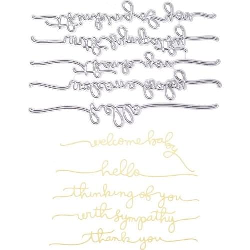 Metal Cutting Dies Scrapbooking Album Paper Art Card Embossing Photo Greeting Card Making Dies Creative Words Stencils Die Cuts