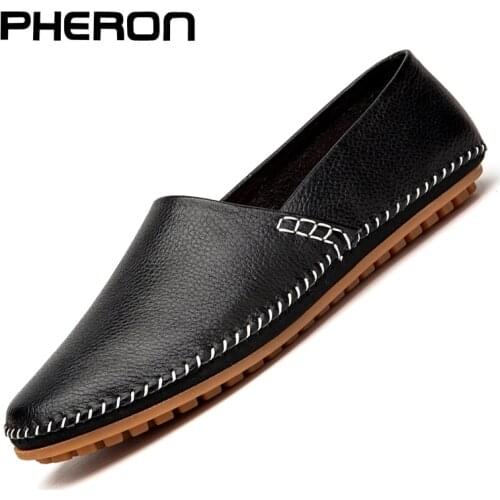 Fashion Mens Driving Shoes Leather Slip-on Mocassin Homme Loafers Casual Breathable Soft Comfortable Big Size 50 Zapatos Hombre