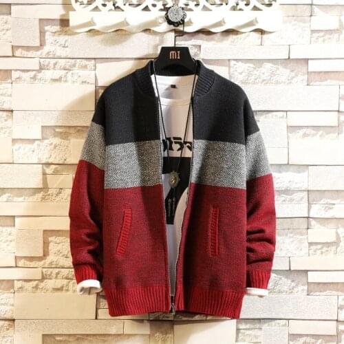 Solid Color New 2020 Thick Fashion Brand Sweater for Mens Cardigan Knitwear Warm Autumn Japan Design Clothes Plus Size M-3XL