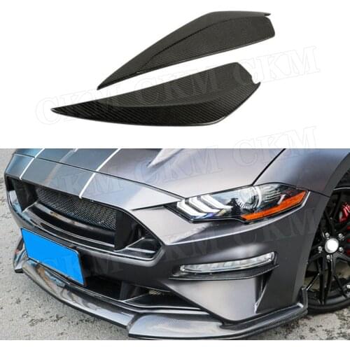 Carbon Fiber Material Front Bumper Decoration For Ford Mustang Coupe 2 Door 2018-2020 Auto Car Styling