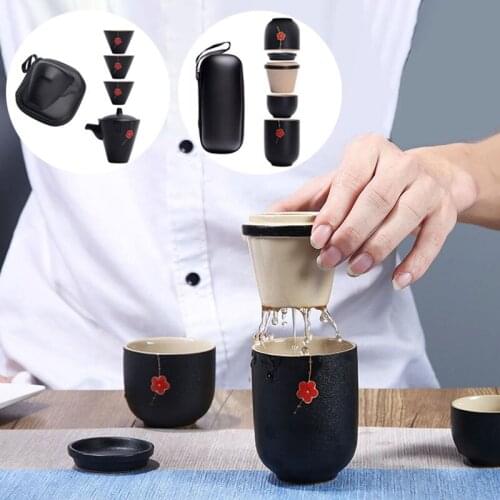 Hand-painted Travel Kung Fu Tea Set Outdoor Tea Ware To Crack A Pot of Three Office Business Activities and Practical Gift