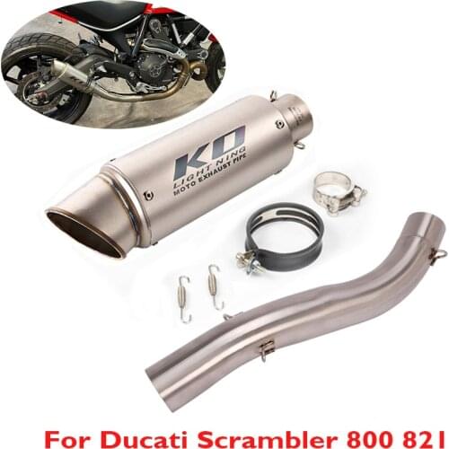 Scrambler 800 Scrambler 821 Motorcycle Exhaust System Muffler Escape Tip Middle Link Pipe Connector for Ducati Scrambler 800 821