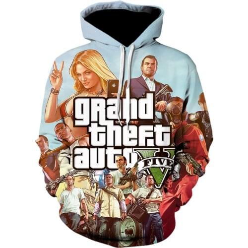 Grand Theft Auto GTA 5 3D Print Hoodies Men Women Fashion Hooded Sweatshirt Popular Game Printing Hoodie Pullover Unisex Clothes
