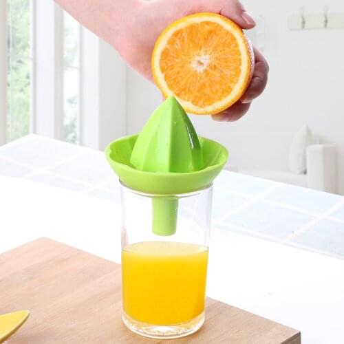 Squeezer with Funnel Cooking Tool 2 in 1 Mini Fruit Juice Cup Household Manual Juicer Orange Lemon Juice Squeeze Tool