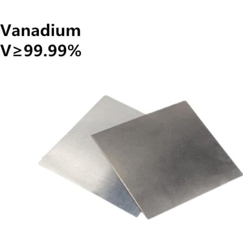 Vanadium Plate High Purity 99.99% for Research and Development Laboratory 0.1mm-3mm Use Metal Elementary Substance V Sheet