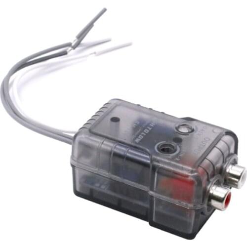 High Level Speaker Signal to Low Level RCA Adapter Car High to Low Subwoofer Converter F19A