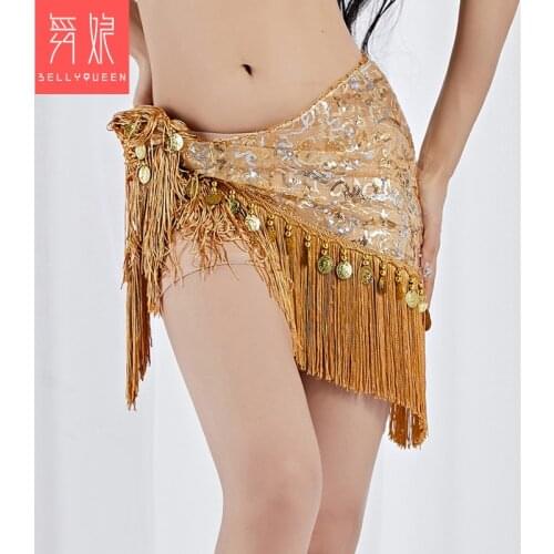 Belly Dance Professional Costume Accessories Oriental Dance Coins Belt Triangle Bellydance Hip Scarf For Women Female Clothing