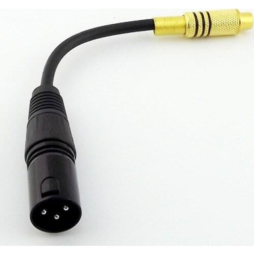 10pcs XLR 3-Pin Male to Gold Single RCA Phono Female Audio Coaxial Shield Cable 15cm