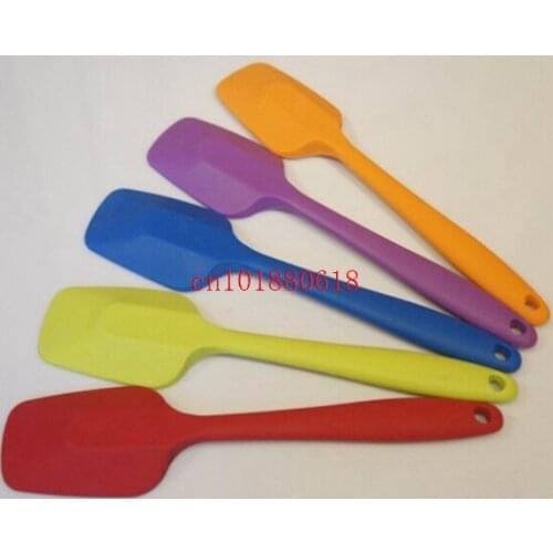100pcs/lot Free Shipping Wedding Candy Color Silicone Cake Spatula Batter Scraper For Snowflake Cake Tools
