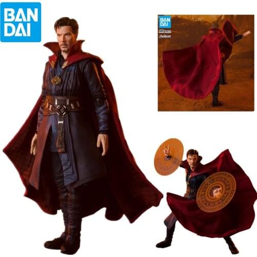 15cm Bandai Original SHF Marvel Legends Doctor Strange Multiple Accessories Action Figure Collection Model Toys for Boys