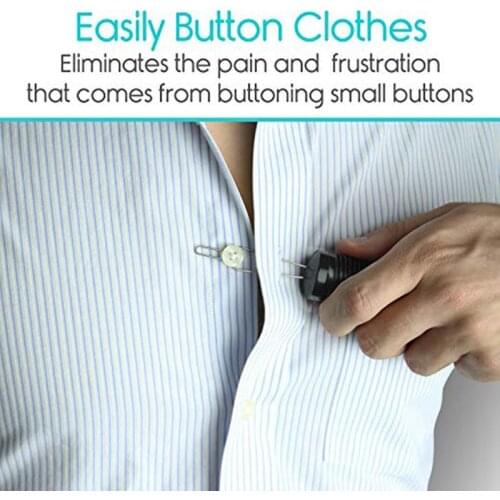2 in 1 Dressing Buttonhook Zipper Pull Helper Button Hook Dressing Aid Assist Tools for Old Disablity Parkinsons Aids