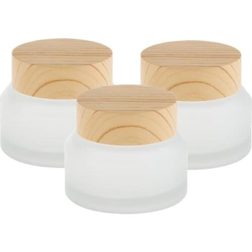 3x Travel Cosmetic Containers Pots Jars with Lids for Creams, Lotion - 15g