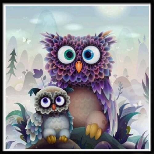 5D diamante redondo pintura búho bordado de diamantes punto de cruz mosaico decoración del hogar